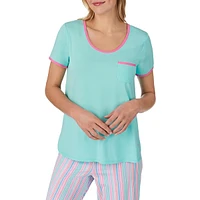 2-Piece Scoopneck T-Shirt & Capri Pyjama Set