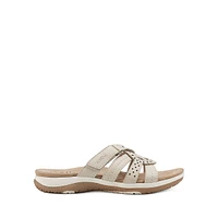 Sassoni Leather Casual Sport Slide Sandals