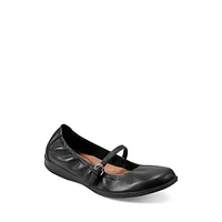 Korvino Strapped Leather Ballet Flats