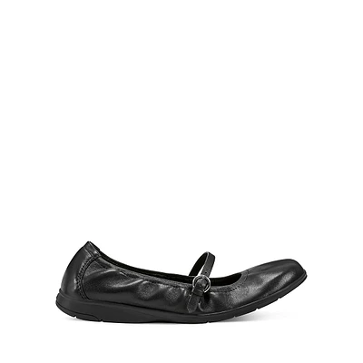 Korvino Strapped Leather Ballet Flats