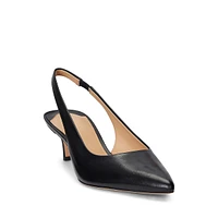 Lolah II Burnished Leather Slingback Pumps