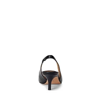 Lolah II Burnished Leather Slingback Pumps