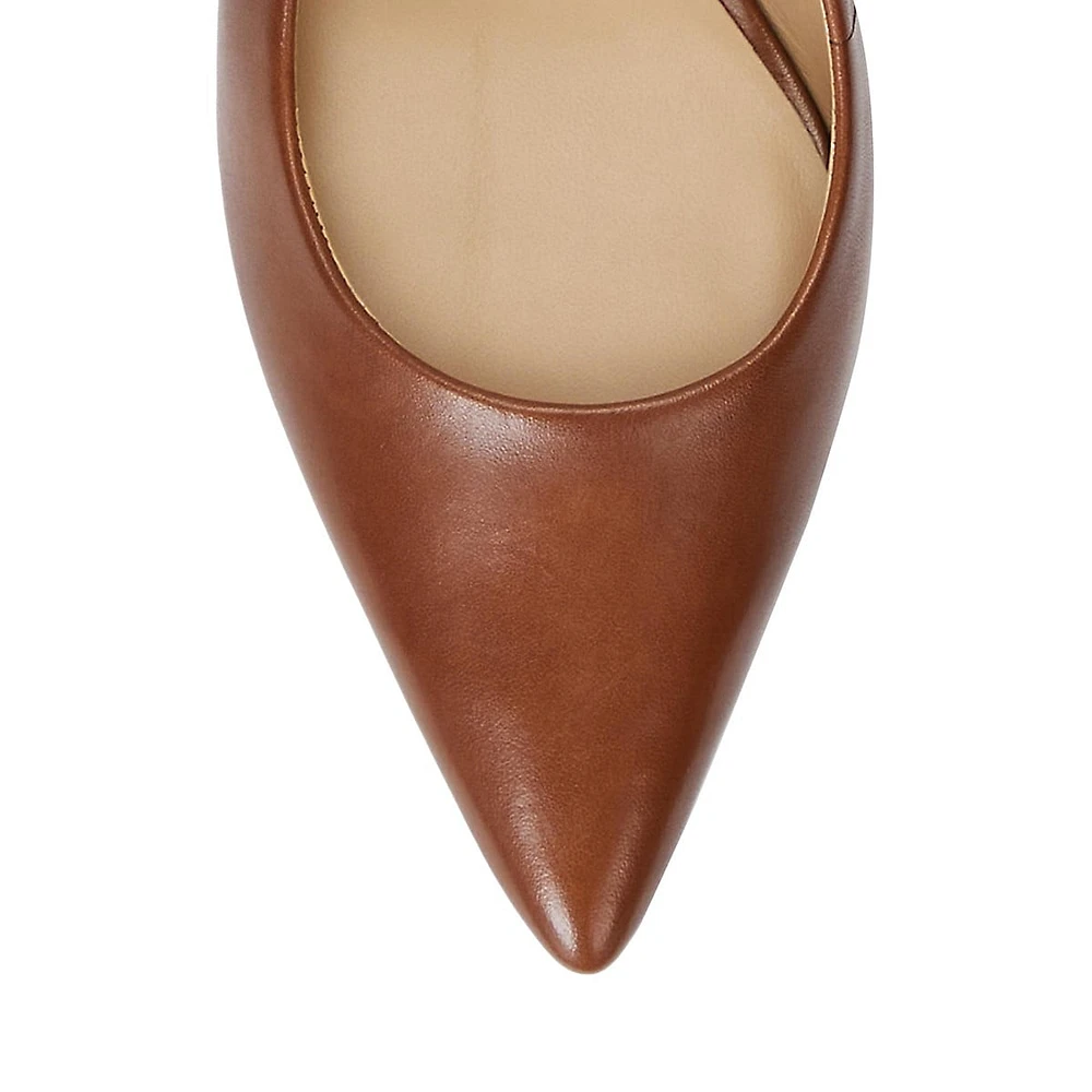 Lolah II Burnished Leather Slingback Pumps