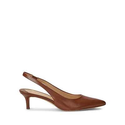 Lolah II Burnished Leather Slingback Pumps