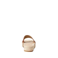Polly Burnished Leather Espadrille Sandals
