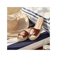 Polly Burnished Leather Espadrille Sandals