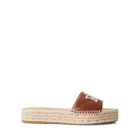 Polly Burnished Leather Espadrille Sandals