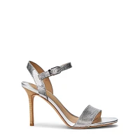 Gwen Metallic Embossed Leather Dress Sandals