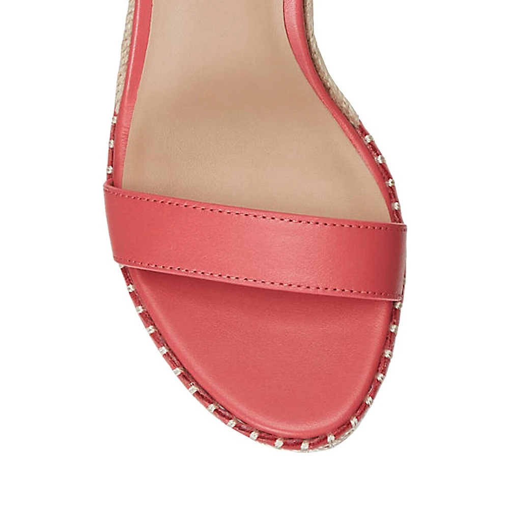 Hilarie Nappa Leather Espadrille Wedge Sandals