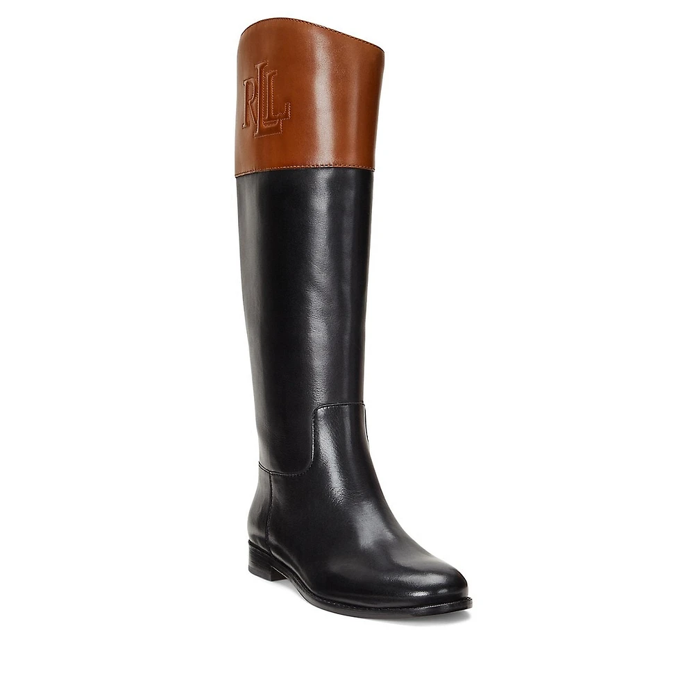 Justine Leather Knee-High Riding Boots