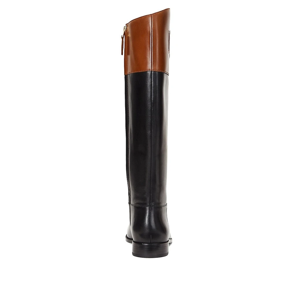 Justine Leather Knee-High Riding Boots