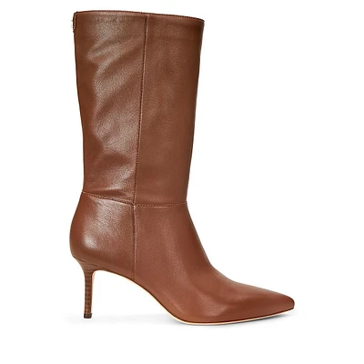 Leannah Leather Mid-Calf Boots