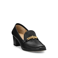 Winslet Leather Loafer-Style Pumps