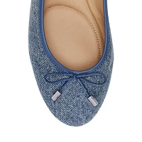 Jayna Washed Denim Ballerina Flats