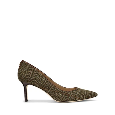 Lanette Wool-Blend Herringbone Pumps