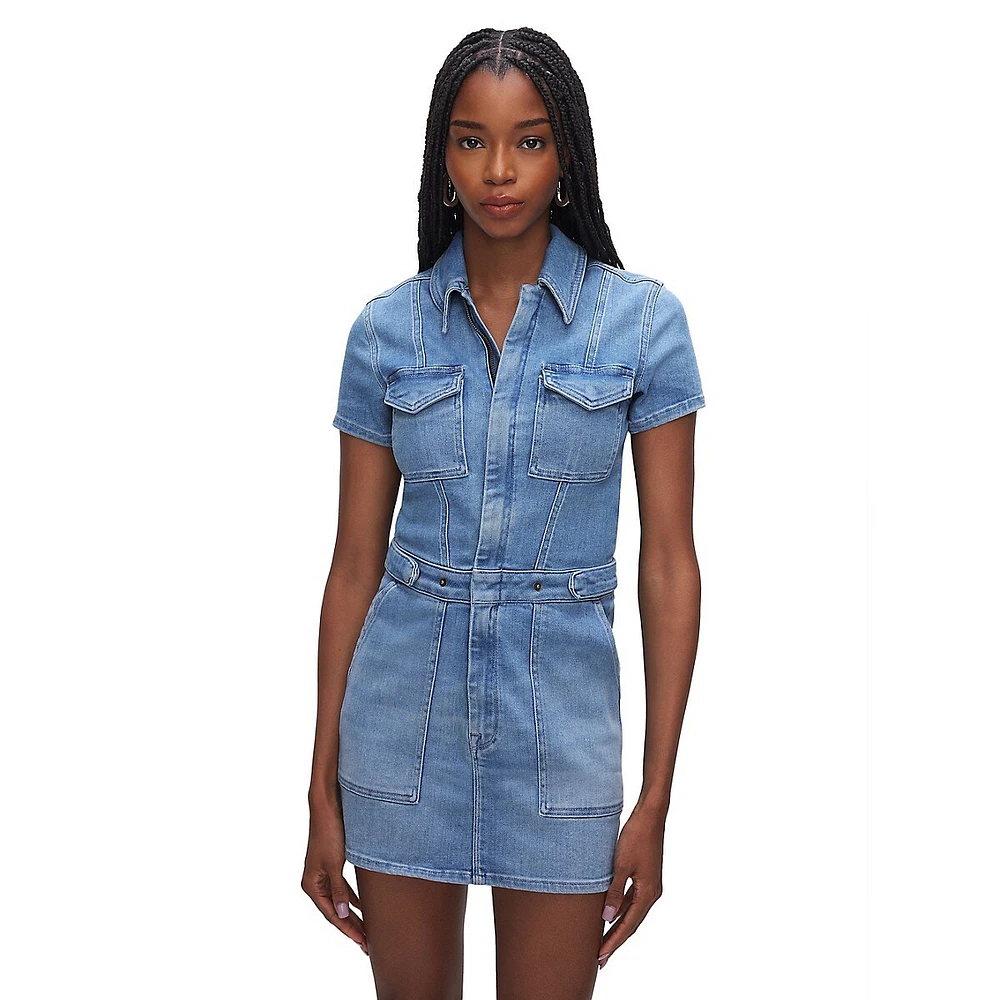 Fit For Success Denim Mini Dress