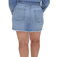 Denim Uniform Mini Skirt