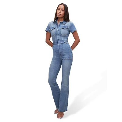 Fit For Success Denim Bootcut Jumpsuit