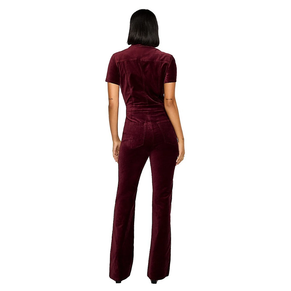 Fit For Sucess Bootcut Velvet Jumpsuit