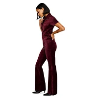 Fit For Sucess Bootcut Velvet Jumpsuit