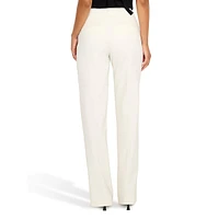 High-Rise Straight-Leg Stretch-Poplin Dress Pants