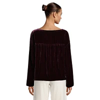 Velvet Balletneck Top