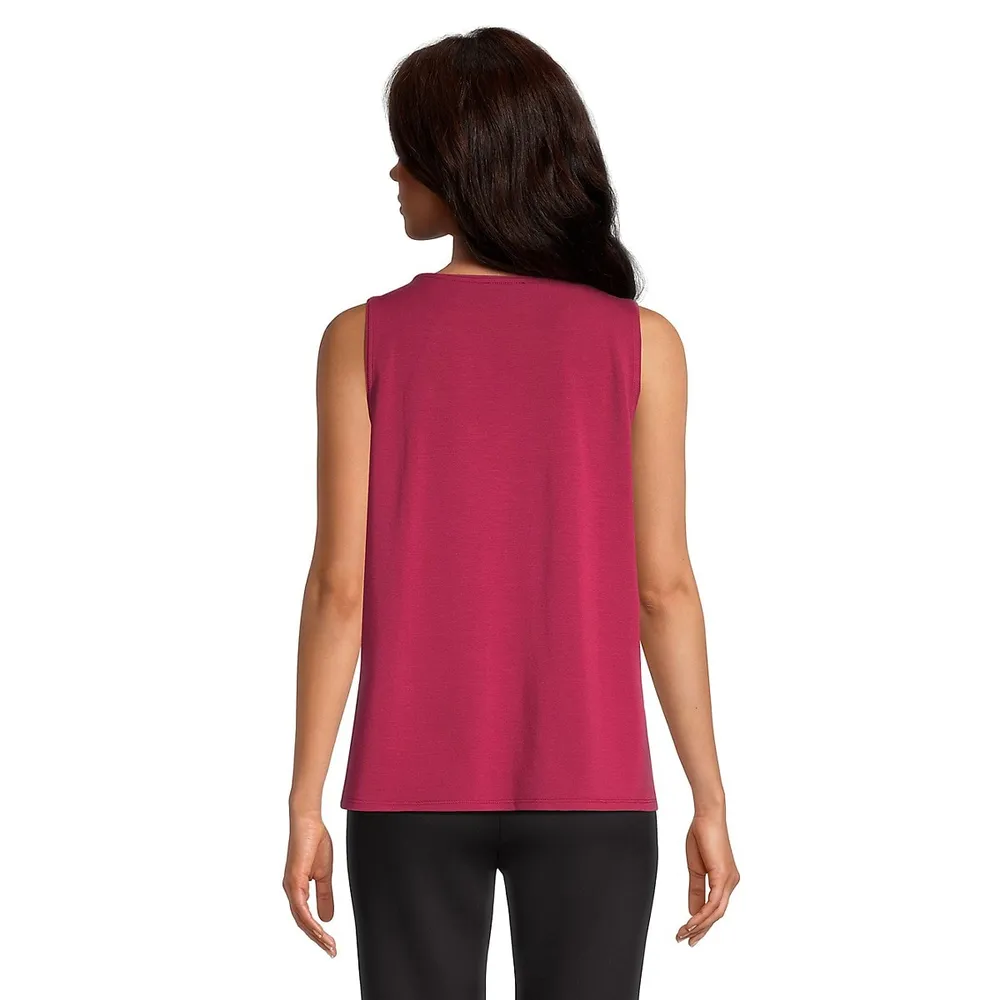 Jewelneck Sleeveless Top