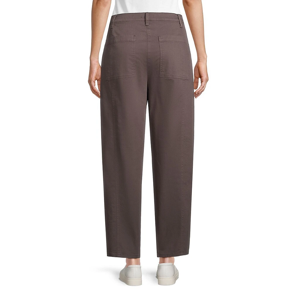 Pantalon de style utilitaire légèrement bouffant et coupé aux chevilles