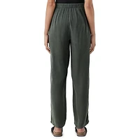 High-Waisted Wide-Pleated Tencel Pants