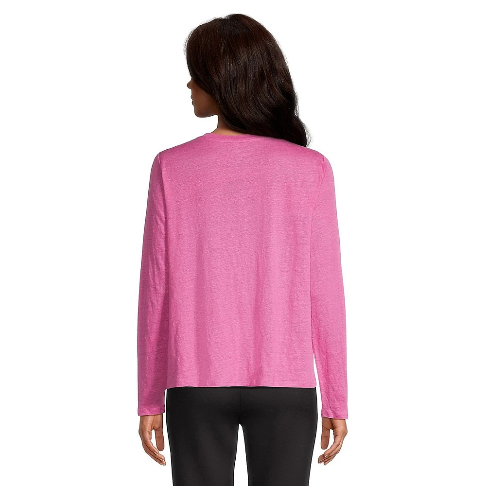 Organic Linen Long-Sleeve Top