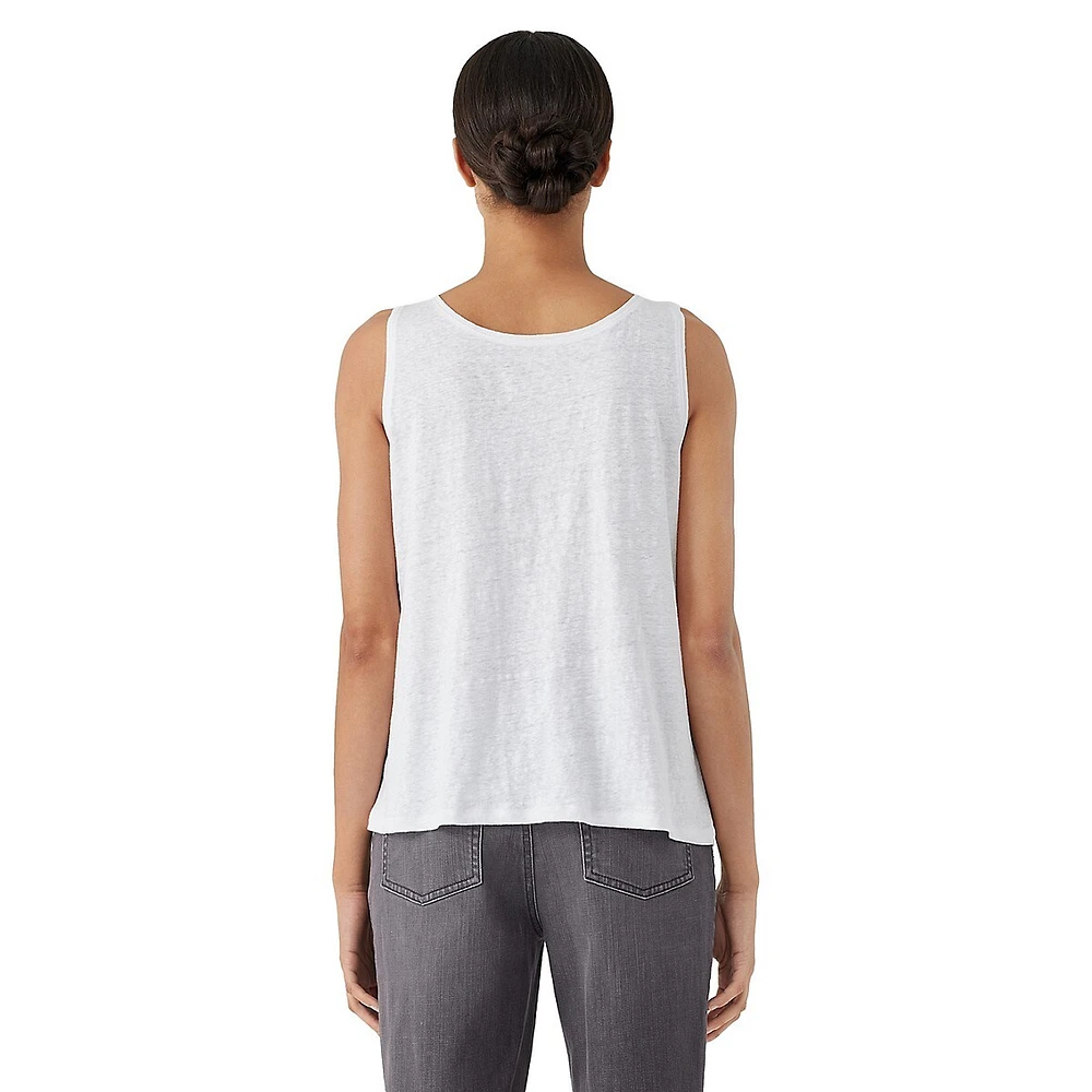 Organic Linen Scoopneck Tank Top