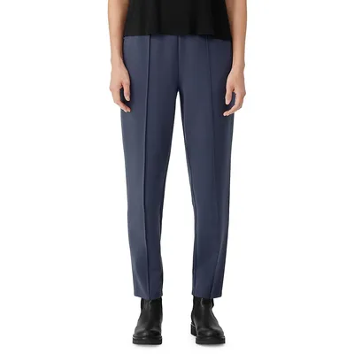 Tapered-Leg Seamed Pants