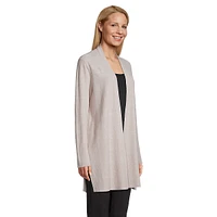 Organic Linen & Cotton Open-Front Cardigan