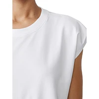 Stretch-Organic Cotton Cropped Top