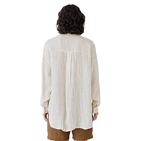 Striped Organic Linen Long Shirt