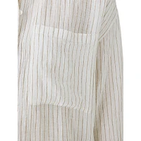 Striped Organic Linen Long Shirt