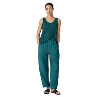 Organic Linen Pleated & Cropped Lantern Pants