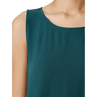 Silk Sleeveless Tunic Top