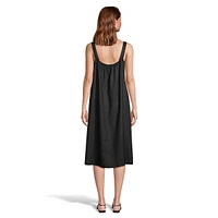 Organic Linen Cami Midi Dress