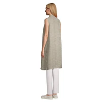 Organic Linen-Blend Longline Sleeveless Tunic