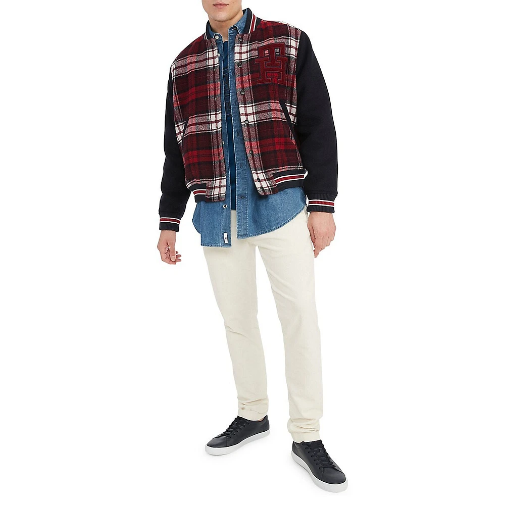 Tartan Varsity Bomber Jacket