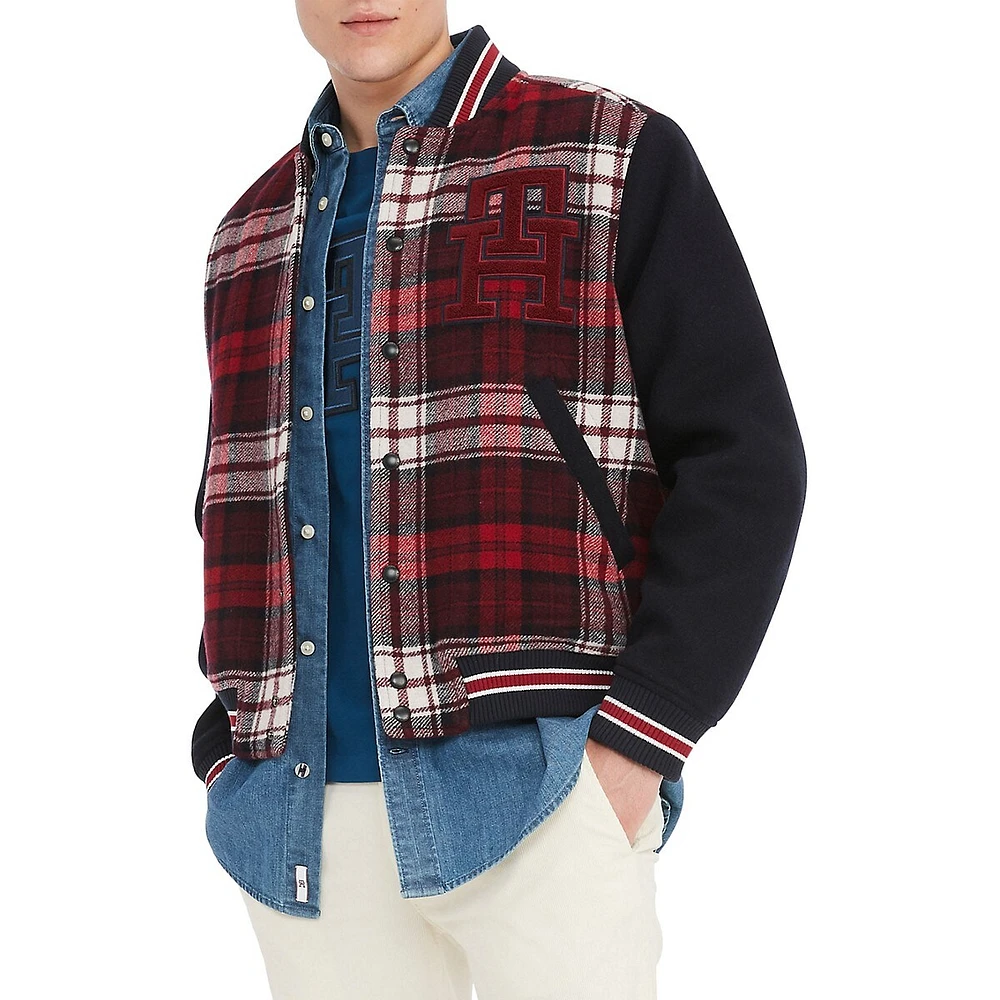 Tartan Varsity Bomber Jacket