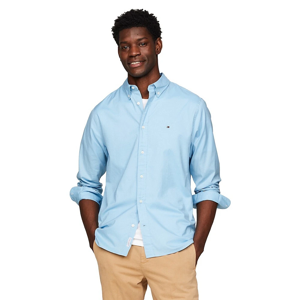 Flex Poplin Organic Cotton-Blend Shirt