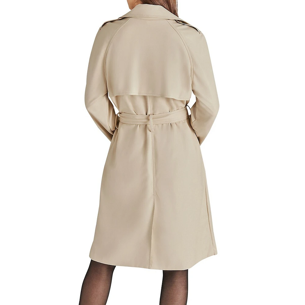 Illia Vegan Patent Leather Trench Coat