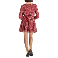 Kara Floral Mini Fit-And-Flare Dress