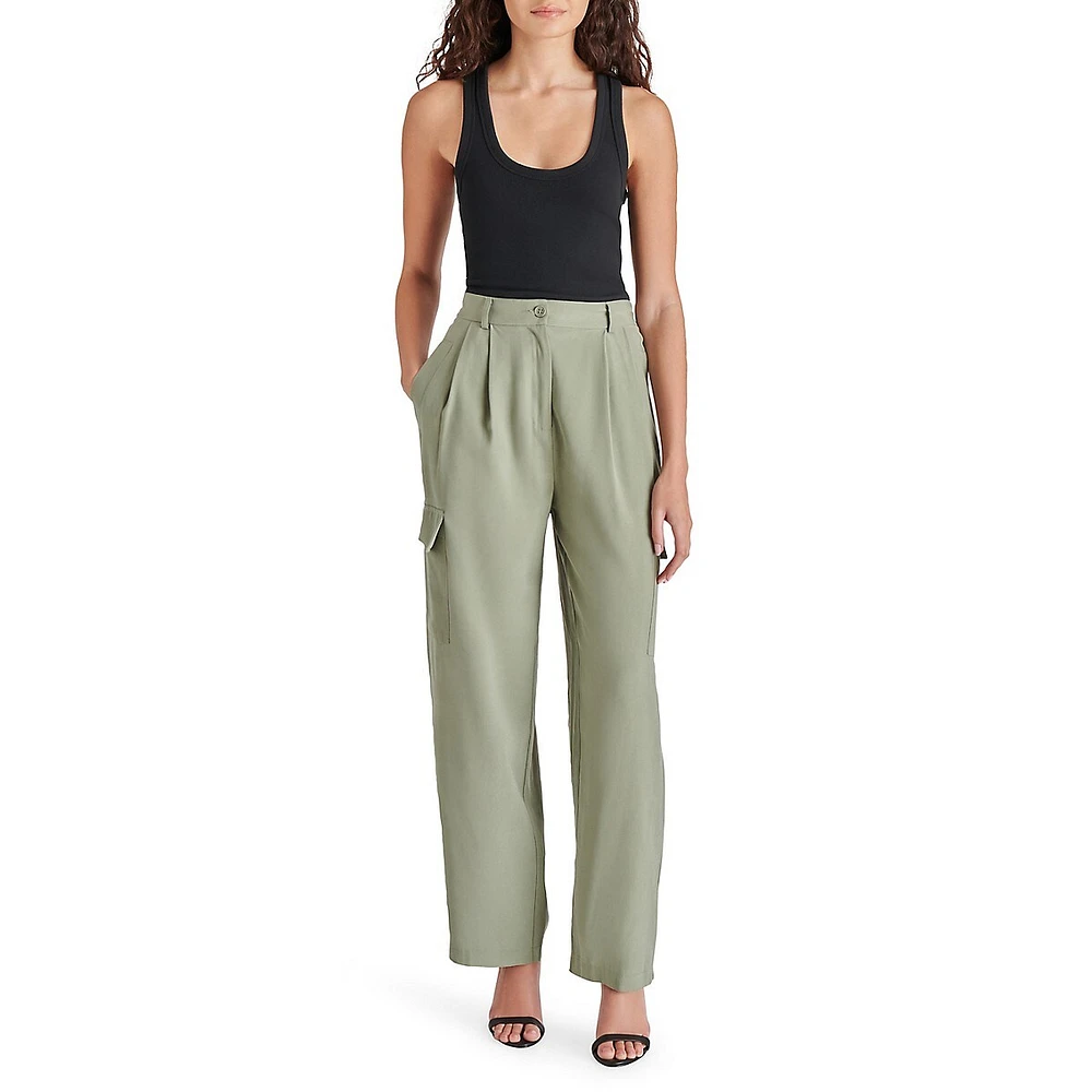 Daya Drapey Wide-Leg Cargo Pants