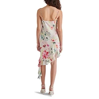 Robe drapée asymétrique Carmenita