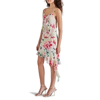Robe drapée asymétrique Carmenita