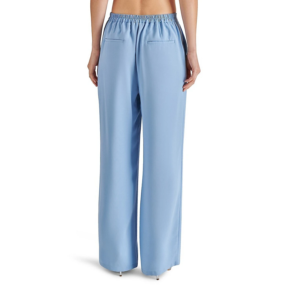 Payton Pull-On Wide-Leg Crepe Pants