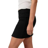 Layla Zip Denim Mini Skirt